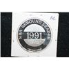 Image 2 : 1991 Limited Edition NBA Rebound Leader Silver Round; .999 Fine Silver 1 Oz.; David Robinson San Ant