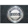 Image 2 : 1995 Limited Edition NBA Most Valuable Player Silver Round; .999 Fine Silver 1 Oz.; David Robinson S
