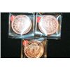 Image 2 : Copper Round; .999 Fine Copper 1 Oz.; Lot of 3
