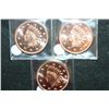Image 1 : Copper Round; .999 Fine Copper 1 Oz.; Lot of 3