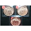 Image 2 : Copper Round; .999 Fine Copper 1 Oz.; Lot of 3