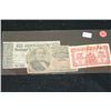 Image 1 : China 1 Cent Foreign Bank Note, 1874 US 25 Cent Fractional Currency & 1804 Mechanics Savings and Loa
