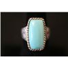 Image 1 : Sterling Silver Ring W/Turquoise Colored Gemstone; .925 Silver