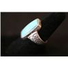 Image 2 : Sterling Silver Ring W/Turquoise Colored Gemstone; .925 Silver