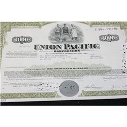 Union Pacific Corp. Stock Certificate Dated 1969