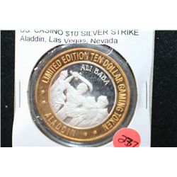 Aladdin Hotel & Casino "Ali Baba" Las Vegas NV Limited Edition Two-Tone $10 Gaming Token; .999 Fine 