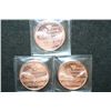 Image 2 : Ron Paul Provident Metals Copper Round; .999 Fine Copper 1 Oz.; Lot of 3