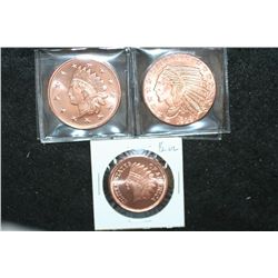 Golden State Mint Copper Round; .999 Fine Copper 1/2 Oz., Golden State Mint Copper Round; .999 Fine 