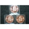 Image 1 : Copper Round; .999 Fine Copper 1 Oz.; Lot of 3
