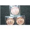 Image 2 : Copper Round; .999 Fine Copper 1 Oz.; Lot of 3