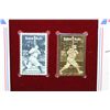 Image 2 : 22K Gold Replica Stamp W/Postal Stamp Issued 1983; Babe Ruth-Great Americans