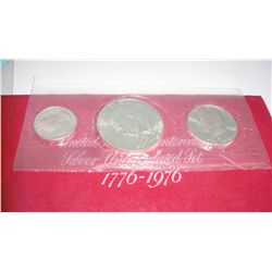 1976 3 Pc Mint Uncirculated Silver Set