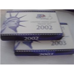 2002 and 2003 Mint Proof Sets