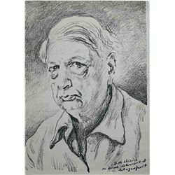 Giorgio De Chirico Original Lithograph "Self Portrait"