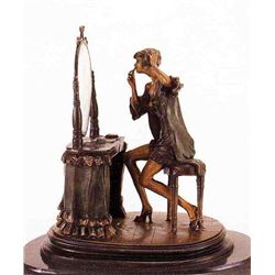"Looking Pretty" Bronze Sculpture Inspired - Icart