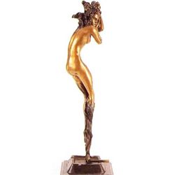 "Smoke Girl" Bronze Sculpture Inspired - Icart