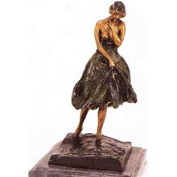 "L'accident" Bronze Sculpture Inspired - Icart
