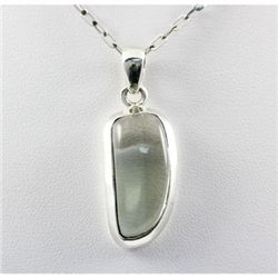 25.5ctw Prehnite Silver Pendant