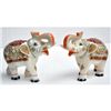 Image 1 : Marble UpTrunk Elephant w/ Gold Plated Design 5in.x6in.