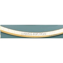OMEGA NECKLACE 6mm 16in. 38 grs 14kt Y Gold