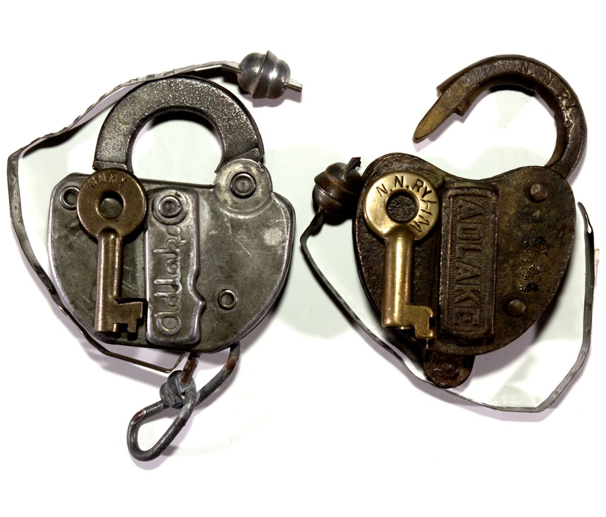 Nevada Northern Railroad Locks and Keys NV Ely,White Pine County c19051940s 2012aug "Railro