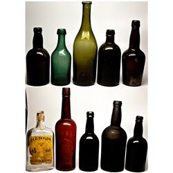 California Gold Rush Bottle Group CA - c1860, c1890-1910 - 2012aug - General Americana