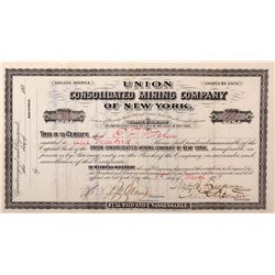 Union Consolidated Mining Co. Stock CA - Bodie,Mono County - 1881 - 2012aug - General Americana