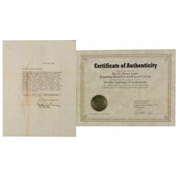 Disney, Roy O. Signed Letter CA - Burbank,Los Angeles County - 1941 - 2012aug - General Americana