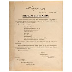 Wells-Fargo Reward Notice New Orleans LA - New Orleans, - 1907 - 2012aug - General Americana