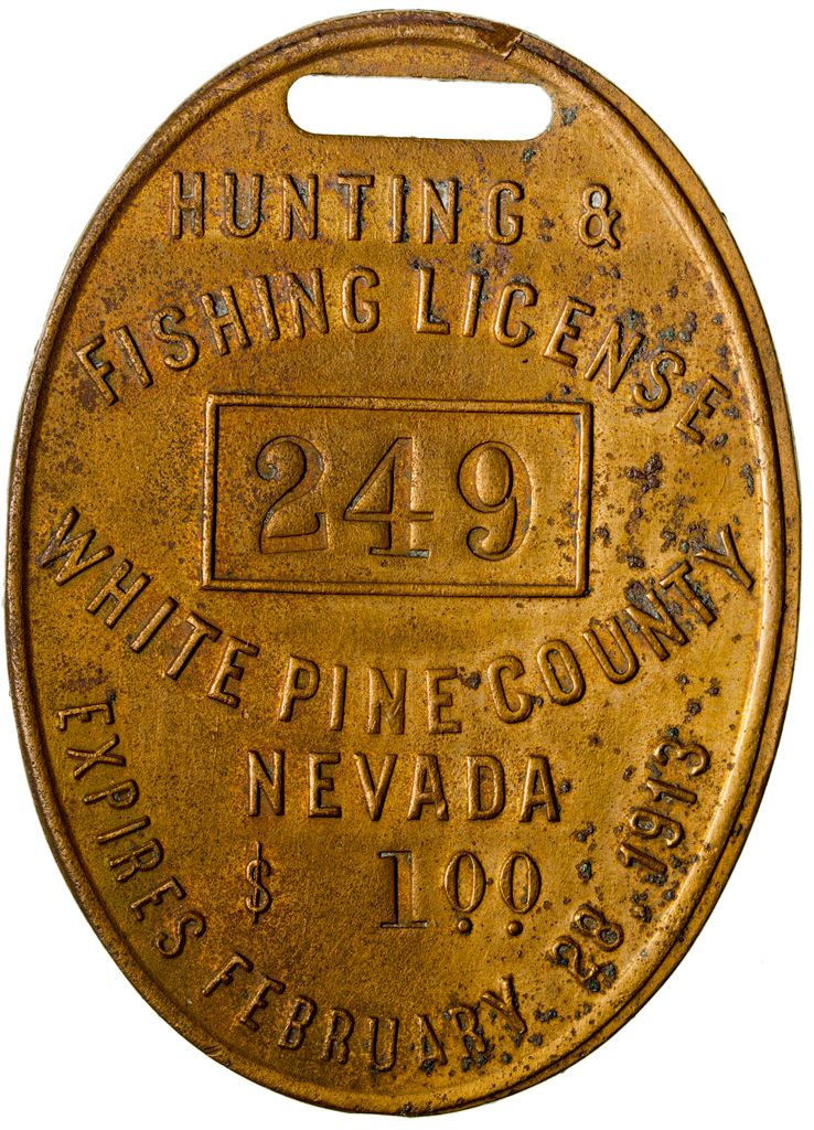 White Pine County Hunting License NV White Pine County,1913 2012aug