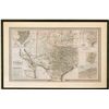 Image 1 : Framed Lithograph Map of Texas TX - c1900 - 2012aug - General Americana