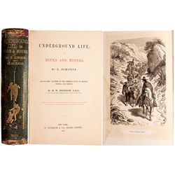 Underground Life; or Mines and Miners, 1st American Edition  - , - 1869 - 2012aug - Mining Hard good