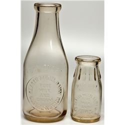 Glaser Model Dairy Bottles NV - Elburz,Elko County - c1906-1910 - 2012aug - Nevada Bottles