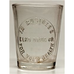 Elko Drug Dose Glass NV - Elko,c1920 - 2012aug - Nevada Bottles