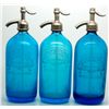 Image 1 : Gorgeous Cobalt Seltzer Trio NV - Reno,Washoe County - c1907-1910 - 2012aug - Nevada Bottles