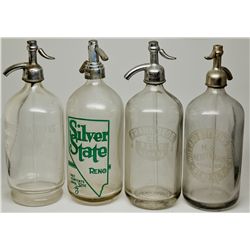 Reno Seltzer Bottle Quartet NV - Reno,Washoe County - c1909 - 2012aug - Nevada Bottles