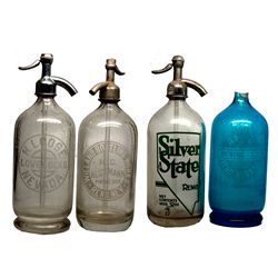 Lovelock & Reno Seltzer Bottle Quartet NV - Reno, Lovelock,Washoe, Pershing Counties - 1917, 1930 - 