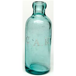 G.A.K. Soda Bottle NV - Winnemucca,Humboldt County - c1890 - 2012aug - Nevada Bottles