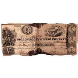 Pigeon Roost  Bank Note GA - Auraria,Lumpkin - c1830 - 2012aug - Numismatic