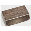 Image 1 : The President Rutherford B. Hayes Silver Ingot NV - Virginia City,1880 - 2012aug - Numismatic