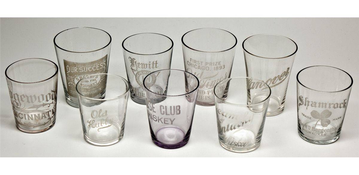 Antique Whiskey Shot Glasses 2012aug Saloon