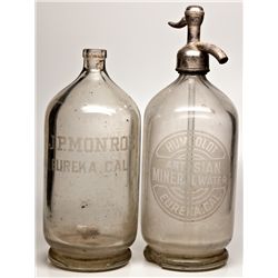 Eureka Seltzer Bottles CA - Eureka,Humboldt County - c1910-1925 - 2012aug - Saloon