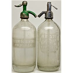 Folsom and Sacramento Seltzer Bottles CA - Folsom, Sacramento, - 1900-1910 - 2012aug - Saloon