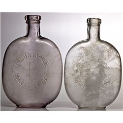 Lynn & Parker Hollister Flasks CA - Hollister,San Benito County - 1880-1890 - 2012aug - Saloon