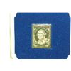 Image 2 : 22K Gold Replica Stamp W/Enlarged Reproduction of the Original Stamp Issued 1855; 10 Cent George Was