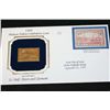 Image 1 : 22K Gold Replica Stamp W/Enlarged Reproduction of the Original Stamp Issued 1909; 2 Cent Half-Moon a