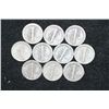 Image 2 : Mercury Dime; Various Dates & Conditions; Lot of 10