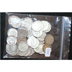 Silver Dime; Various Dates & Conditions; Lot of 50