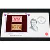 Image 1 : 22K Gold Replica Stamp W/Postal Stamp Issued 1948; Francis Scott Key-Great Americans