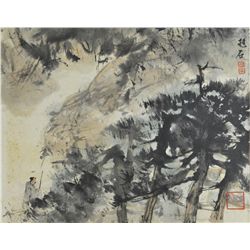 Fu Baoshi Chinese Watercolour Painting on Board